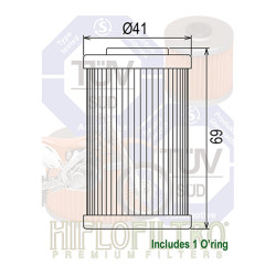 Filtre à Huile Hiflofiltro HF 655
